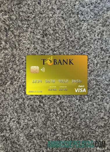 Cartão Visa do Butão T Bank Photolook Front exemplo real